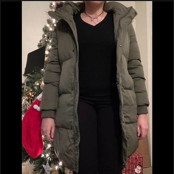 superdry puffer/parka with removable fur hood - Picture 5 of 8